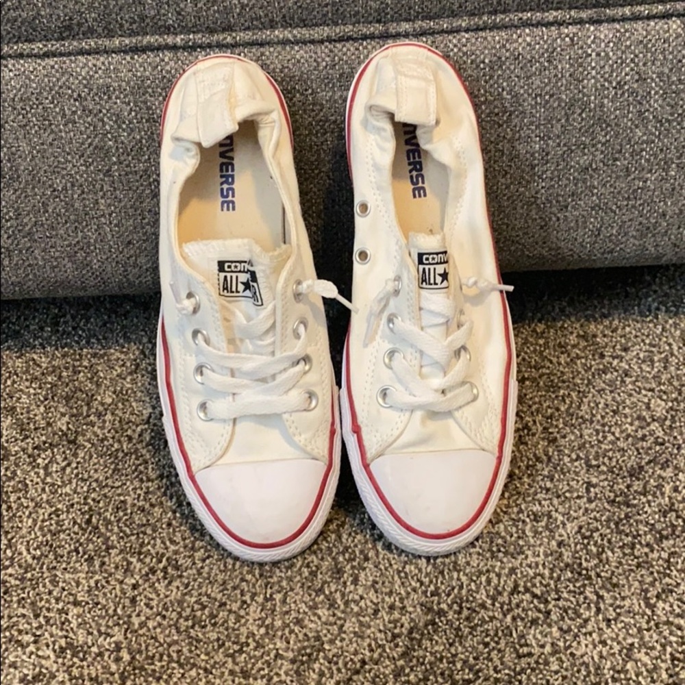 White slip on converse